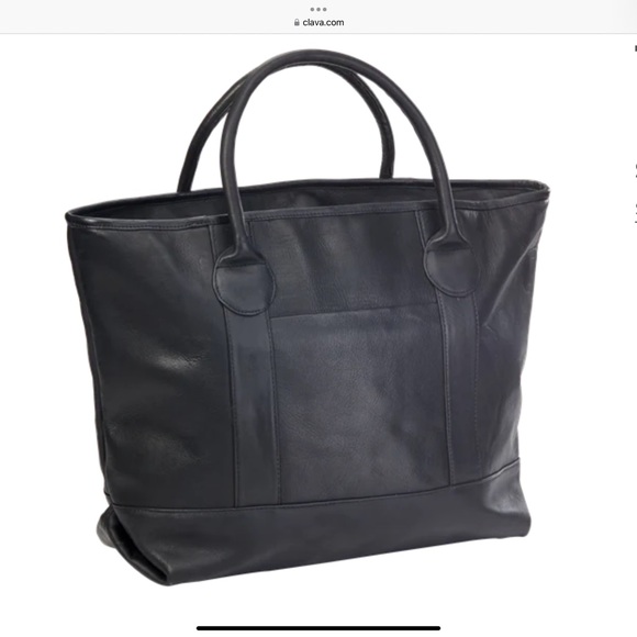 CLAVA NANTUCKET LEATHER TOTE - Picture 1 of 13